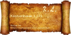 Kestenbaum Lili névjegykártya