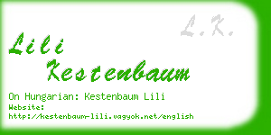 lili kestenbaum business card